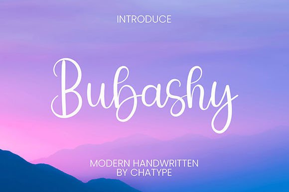 Bubashy: The Handwritten Script Font for Modern Brand Identity