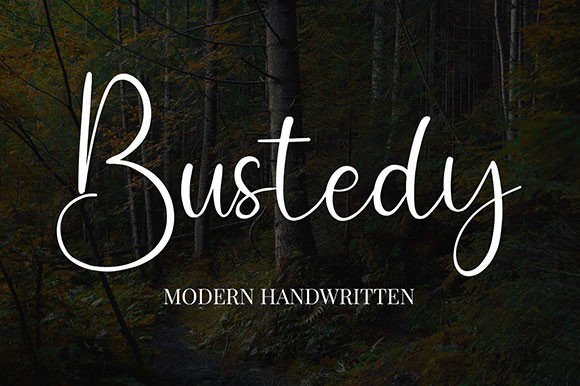 Bustedy: A Casual Script Handwritten Font for Editorial Design