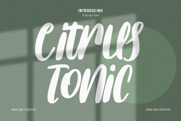 Citrus Tonic Font Review: A Bold Handwritten Script for Editorial Design
