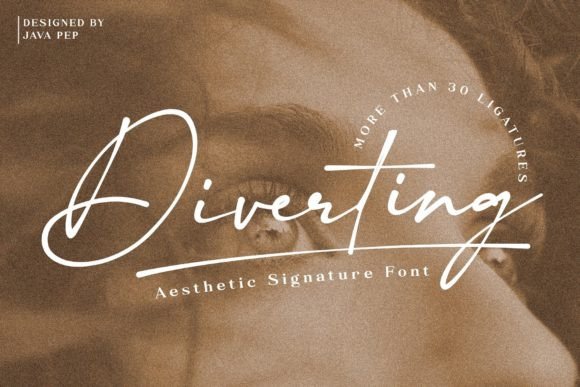 Diverting Script Font for Elegant Branding and Wedding Designs