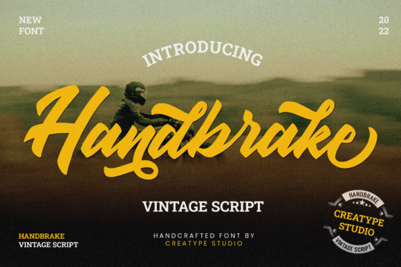 Handbrake: The Bold Brush Script Font for Vintage Editorial Design