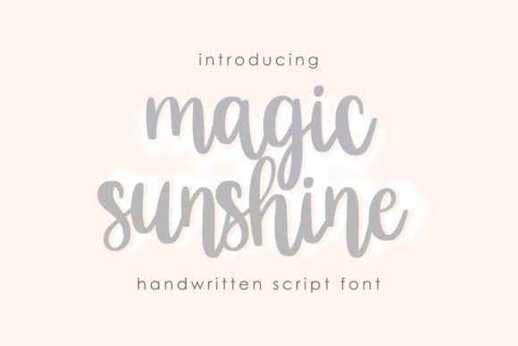 Magic Sunshine: A Handwritten Script Font for Authentic Branding