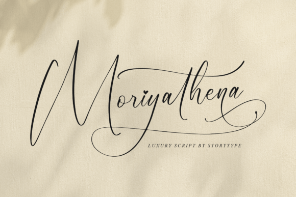 Moriyathena: A Modern Script Font for Luxurious Typography