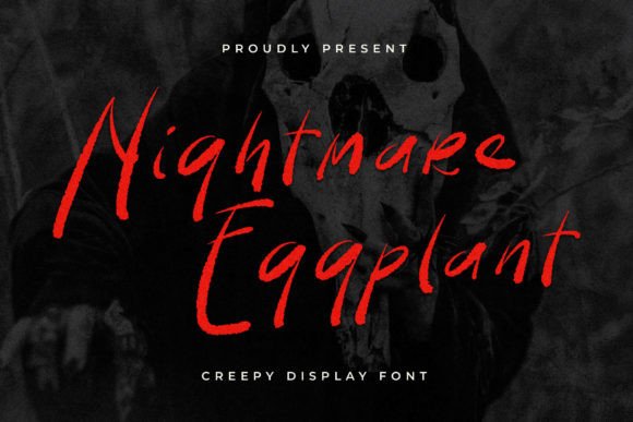 Nightmare Eggplant: The Creepy Handwritten Font for Dark Aesthetic Brands