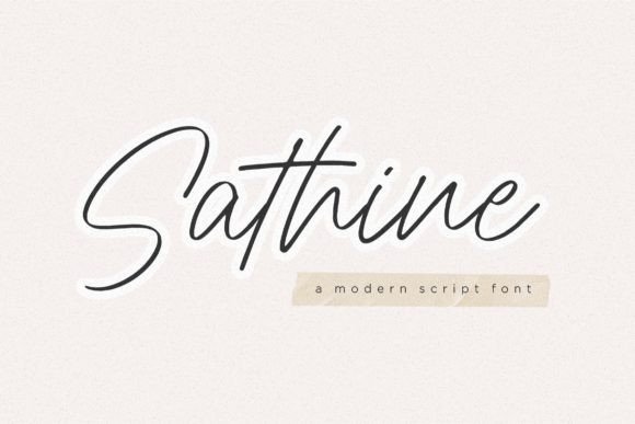 Sathine: The Elegant Script Font for Modern Brand Identity