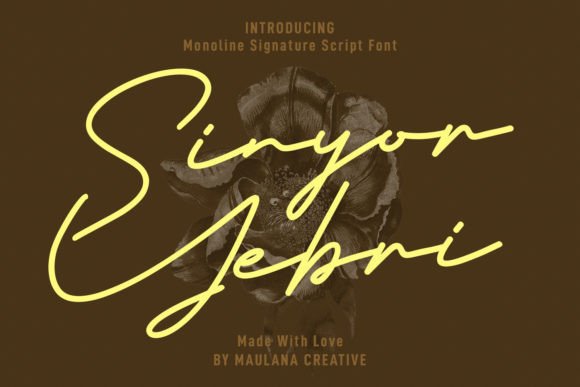 Sinyor Yebri Font: Romantic Script for Web Design and Branding