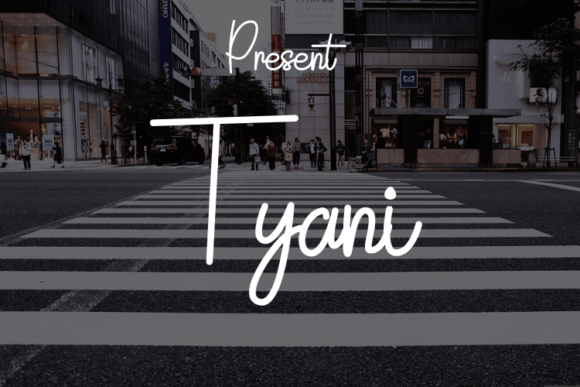Tyani Script Typeface for Modern Luxury Branding